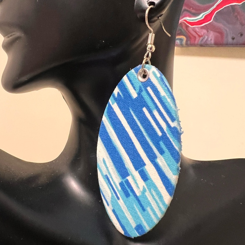 Oval, Lightweight, Large Bold-Statement Earrings - image 1